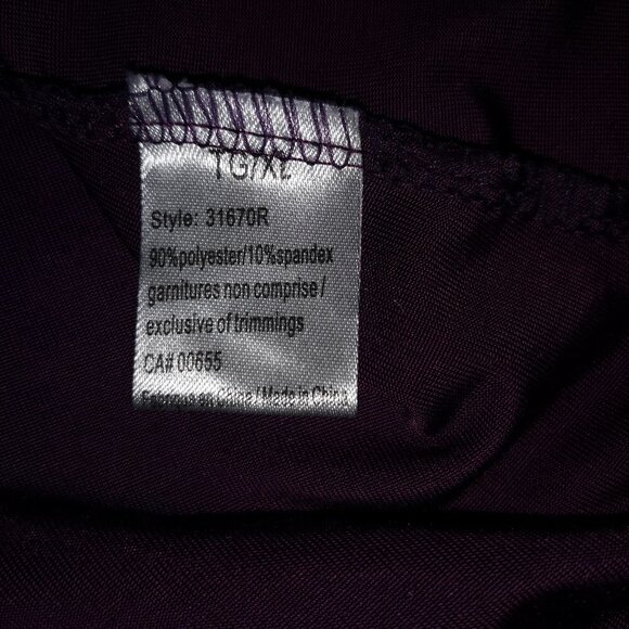 Reitmans 3/4 Length Sleeve Round Neck Purple Tunic - Picture 4 of 6